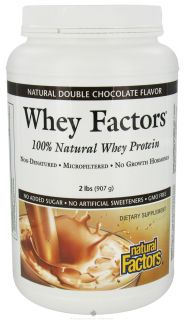 Natural Factors   Whey Factors 100% Natural Whey Protein Natural Double Chocolate   2 lbs.