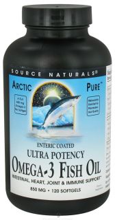 Source Naturals   ArcticPure Omega 3 Fish Oil 850 mg.   120 Enteric Coated Softgels