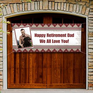 Personalized Photo Retirement Party Banner   Happy Retirement