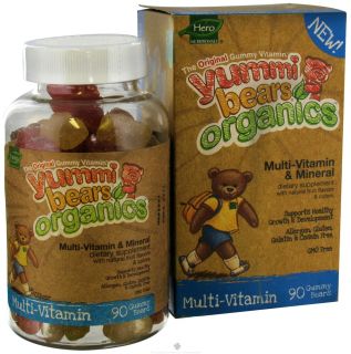 Hero Nutritional Products   Yummi Bears Organic Multi Vitamin & Mineral   90 Gummies