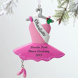 Girls Personalized Christms Ornaments   Ballerina