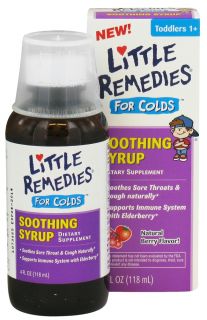 Little Remedies   Soothing Syrup For Colds Berry Flavor   4 oz. CLEARANCED PRICED