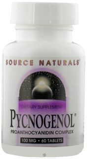 Source Naturals   Pycnogenol Proanthocyanidin Complex 100 mg.   60 Tablets