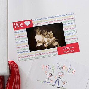 Magnet Personalized Picture Frame   Our Loving Hearts