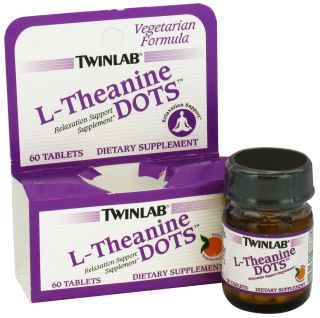 Twinlab   L Theanine Dots Natural Tangerine Flavor   60 Tablets