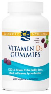 Nordic Naturals   Vitamin D3 Gummies Wild Berry 1000 IU   120 Gummies
