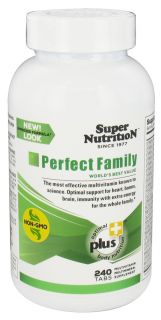 Super Nutrition   Perfect Family   240 Vegetarian Tablets (formerly Perfect Blend)