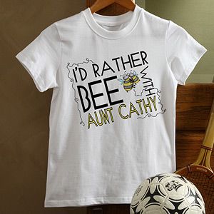 Personalized Kids T Shirts   Id Rather Bee