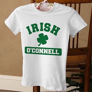 Personalized Irish Pride Ladies Shamrock T Shirts