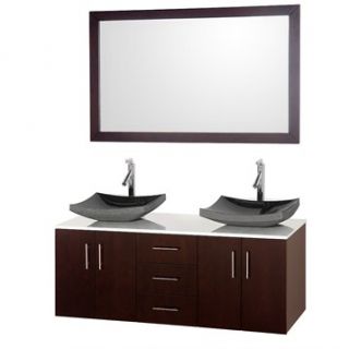 Arrano 55 Double Bathroom Vanity Set with Vessel Sinks by Wyndham Collection  