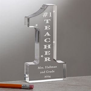 Personalized Number One Teacher Sculpture