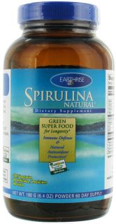 Earthrise   Spirulina Natural Green Super Food For Longevity Powder   6.3 oz.