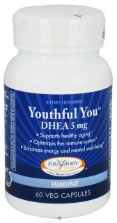Enzymatic Therapy   Youthful You DHEA 5 mg.   60 Vegetarian Capsules