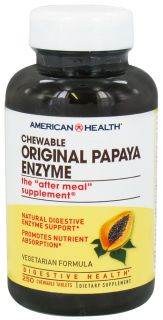 American Health   Original Papaya Enzyme Chewable   250 Tablets