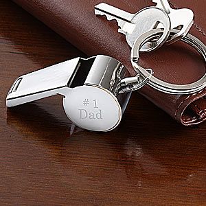 Stainless Steel Personalized Whistle Keychain