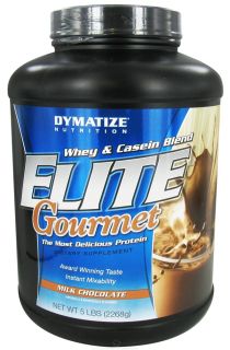 Dymatize Nutrition   Elite Gourmet Protein Whey & Casein Blend Powder Milk Chocolate   5 lbs.