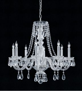 Traditional Crystal 8 Light Chandeliers in Polished Chrome 5048 CH CL MWP