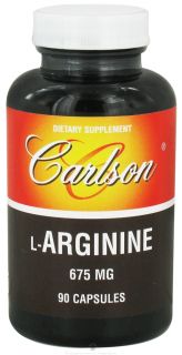 Carlson Labs   L Arginine 675 mg.   90 Capsules