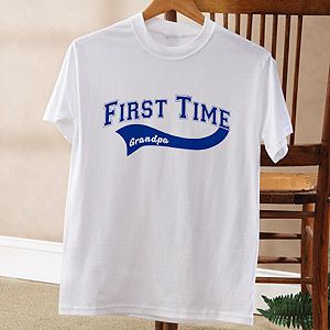 Personalized Grandparent T Shirt   First Time Grandparent