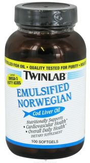 Twinlab   Cod Liver Oil Emulsified   100 Softgels