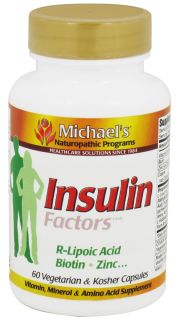 Michaels Naturopathic Programs   Insulin Factors   60 Vegetarian Capsules