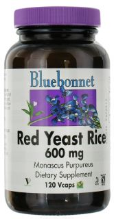 Bluebonnet Nutrition   Red Yeast Rice 600 mg.   120 Vegetarian Capsules