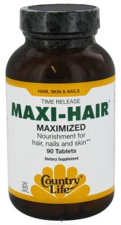Country Life   Maxi Hair Maximized Time Release   90 Tablets