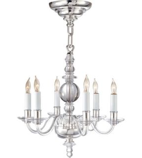 E.F. Chapman George Ii 6 Light Chandeliers in Crystal With Polished Silver CHC1156CG