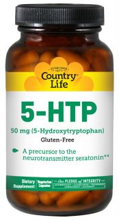 Country Life   5 HTP 5 Hydroxytryptophan 50 mg.   50 Vegetarian Capsules Formerly Biochem