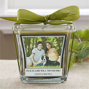 Personalized Photo Candle Holder   For My Love   Papaya & Bamboo