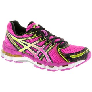 ASICS GEL Kayano 19 ASICS Womens Running Shoes Neon Pink/Sunshine/Black