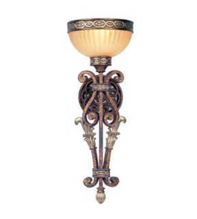 Seville 1 Light Wall Sconces in Palacial Bronze With Gilded Accents 8521 64