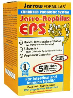 Jarrow Formulas   Jarro Dophilus EPS Enhanced Probiotic System   120 Vegetarian Capsules