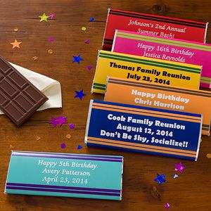 Personalized Birthday Party Favors   Candy Bar Wrappers