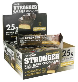 NuGo Nutrition   Stronger Protein Bar Real Dark Chocolate with Caramel   2.82 oz.