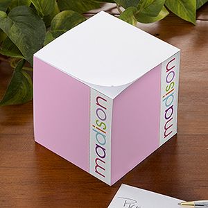 Personalized Kids Notepad Cube   My Name