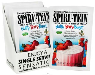 Natures Plus   Spiru Tein High Protein Energy Meal Nutty Berry Burst   1 Packet