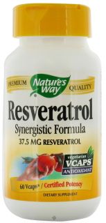 Natures Way   Resveratrol Synergistic Formula 37.5mg Resveratrol   60 Vegetarian Capsules