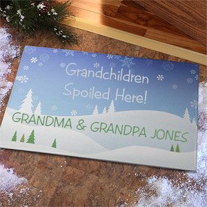 Personalized Winter Doormat   Spoiled Grandchildren