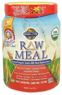 Garden of Life   Raw Meal Beyond Organic Snack and Meal Replacement Vanilla Spiced Chai   1.2 lbs.