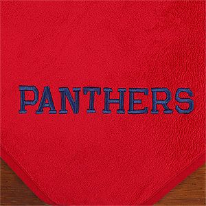Red Personalized Fleece Blanket   Game Day