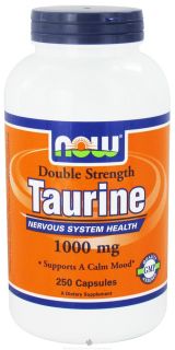 NOW Foods   Taurine Double Strength 1000 mg.   250 Capsules