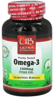 Ultra Botanicals   Omega 3 Fish Oil 1000 mg.   90 Softgels