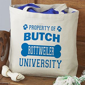 Personalized Dog Tote Bag   Property Of