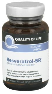 Quality Of Life Labs   Resveratrol SR   30 Vegetarian Capsules