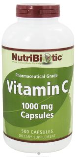 Nutribiotic   Vitamin C Pharmaceutical Grade 1000 mg.   500 Capsules