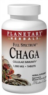 Planetary Herbals   Chaga Full Spectrum Cellular Immunity 1000 mg.   60 Tablets