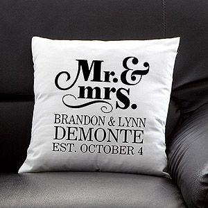 Personalized Throw Pillows   Happy Couple
