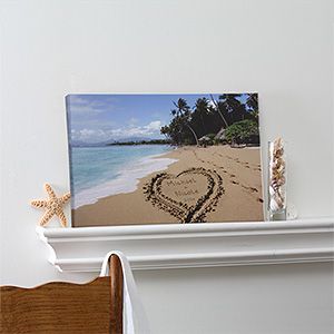 Personalized Canvas Art   Our Paradise Island Design   Small
