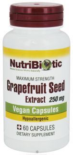 Nutribiotic   Maximum Strength Grapefruit Seed Extract   60 Capsules